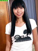 Natty is a horny ladyboy with the most perfect, natural A cup breasts and perky nipples!